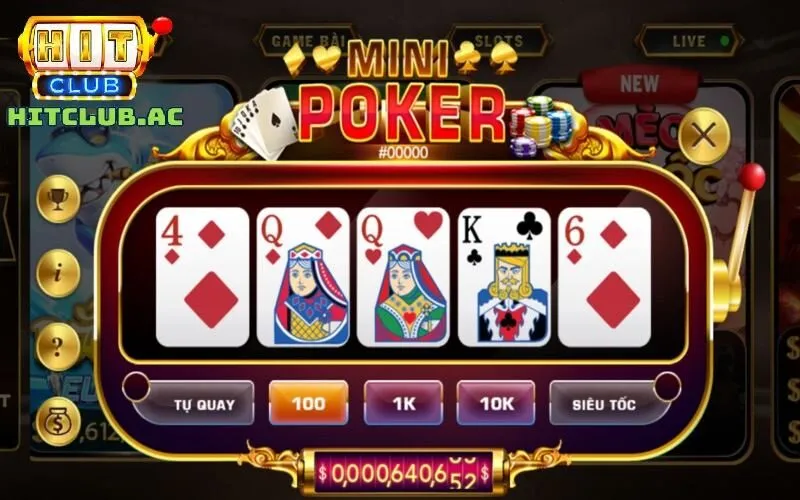 Thuật ngữ luật và tính năng trong Mini Poker Hit club