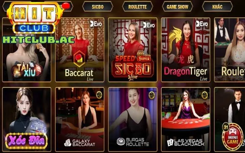 Review về sòng bạc trực tuyến Live casino Hit Club