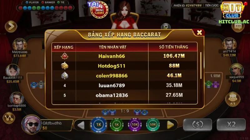 Tìm hiểu về game bài Baccarat Hit club